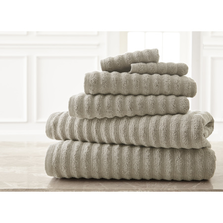 Modern Threads Wavy Luxury Spa collection 6 piece quick dry towel set Gray 5WVYSPAG-GRY-ST